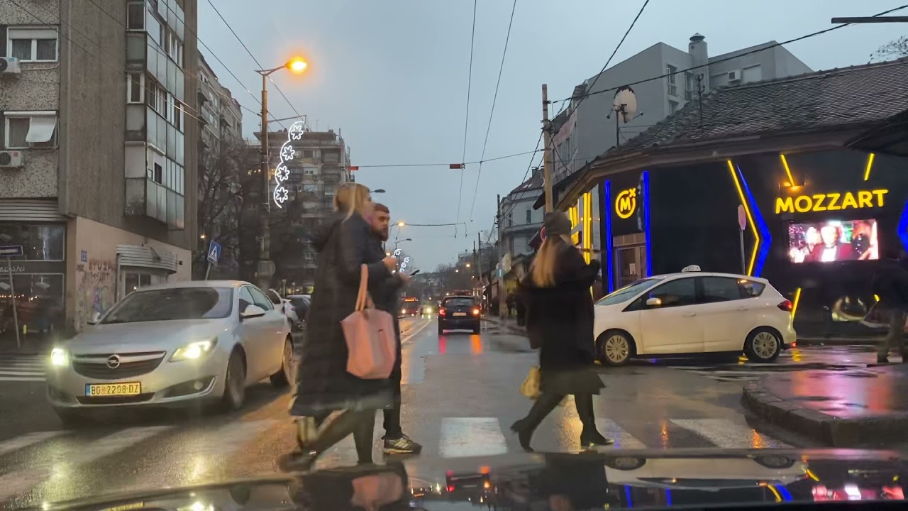 Beograd, vožnja, Vracar, Kralja Milana - Maksima Gorkog