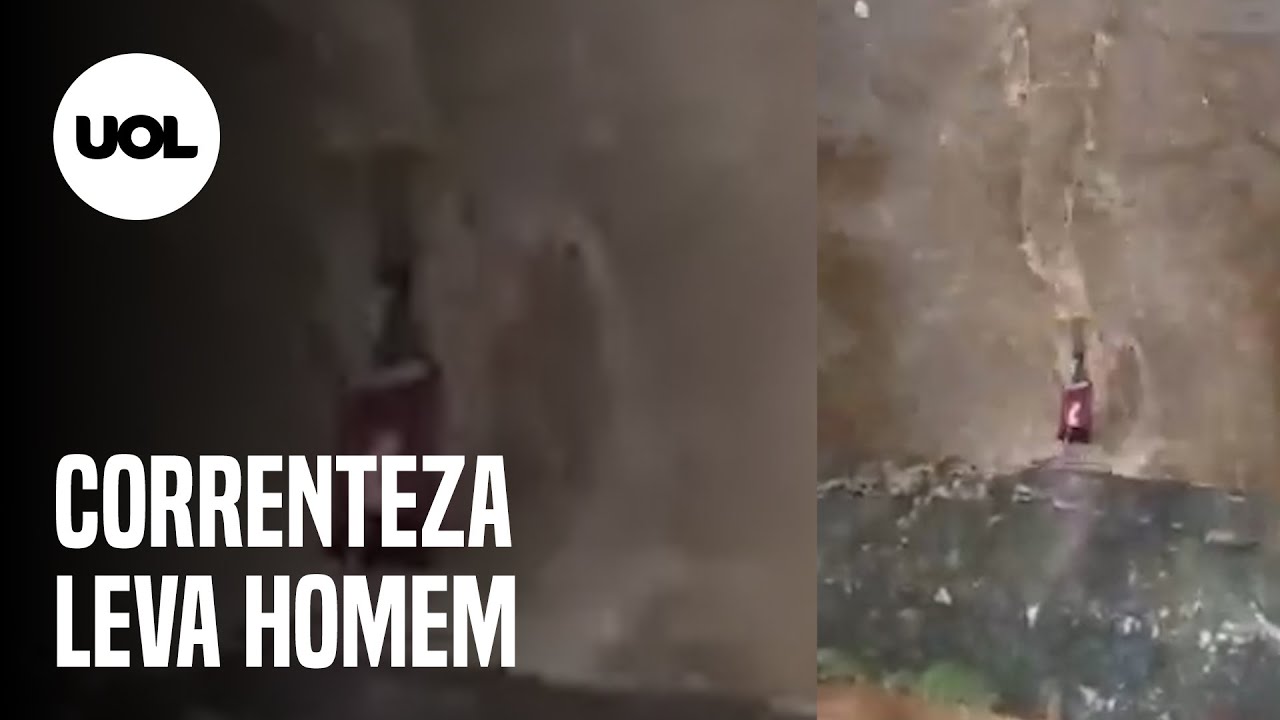 Homem se solta durante resgate e é levado pela correnteza em Belo Horizonte