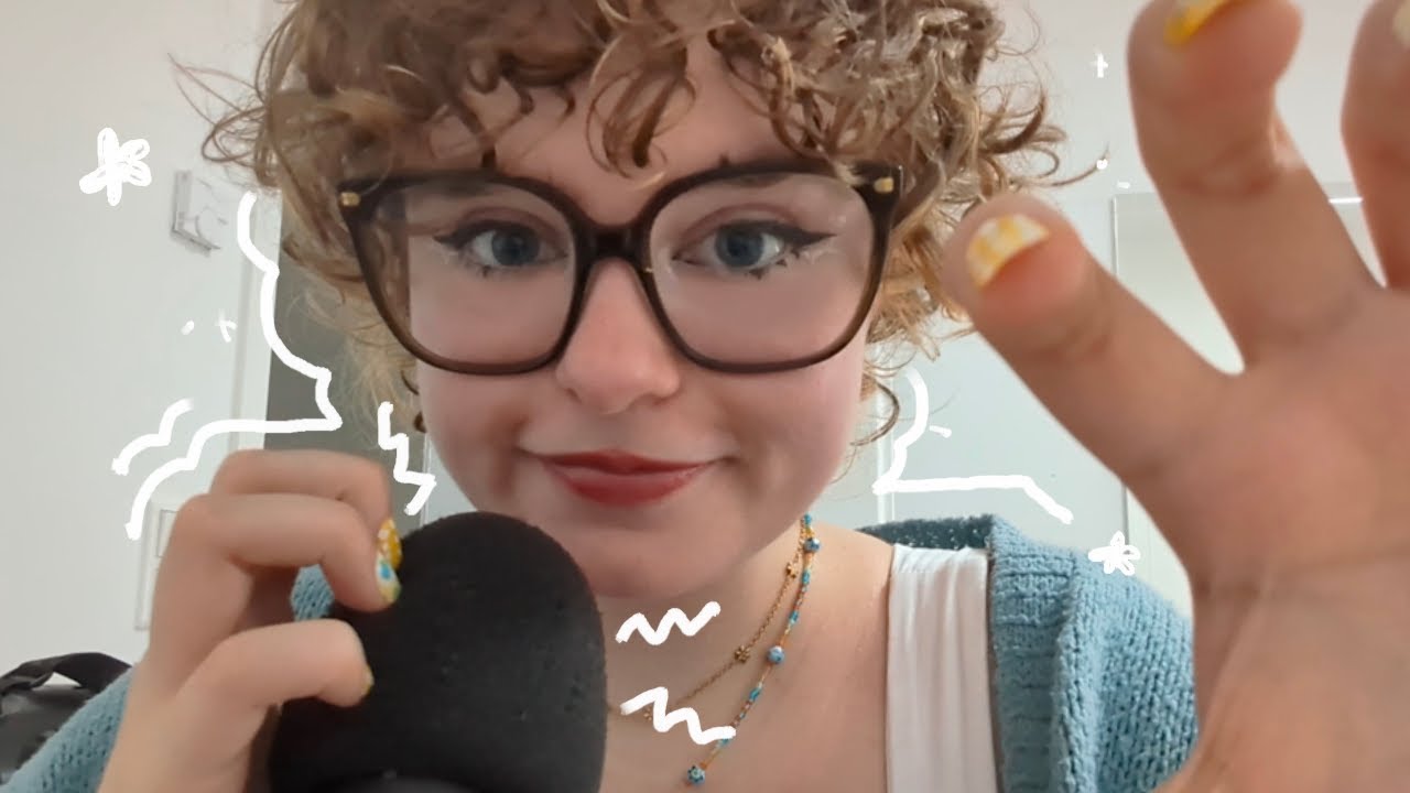 ASMR Brain melting mic scratching✨(w/no talking section and mouth sounds)☁️ 