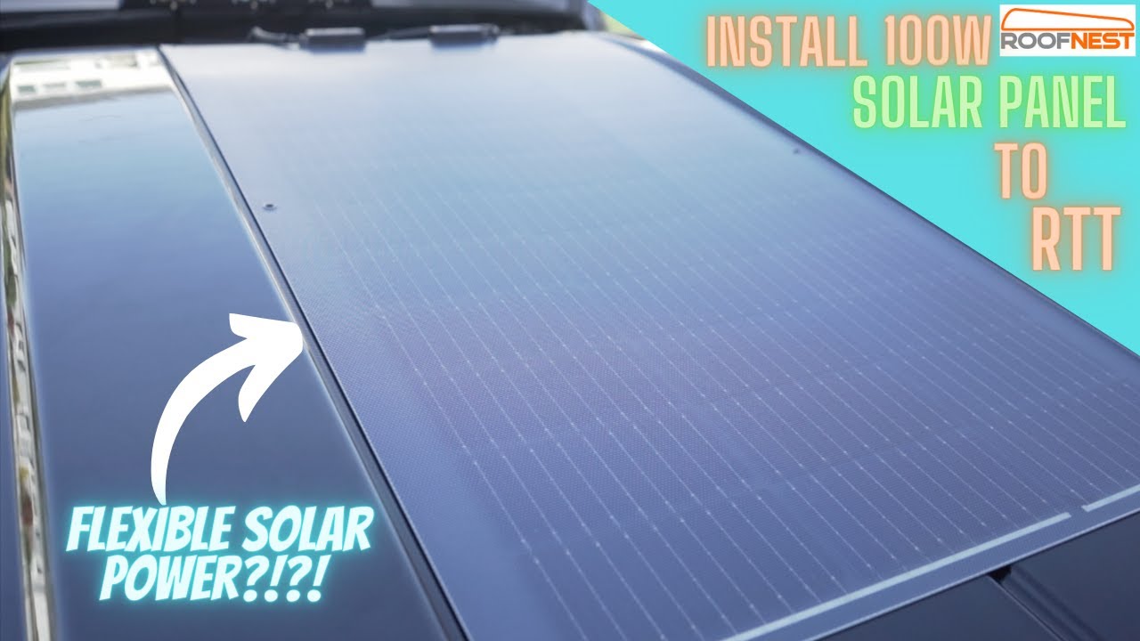 Install 100w Solar Panel To Roof Top Tent | SOLAR Power With Jackery
