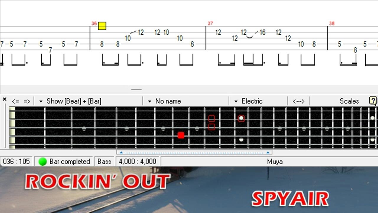 ROCKIN' OUT / SPYAIR / ベース [TAB] Bass