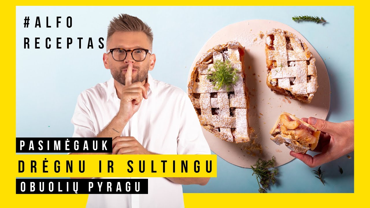 Alfo receptas. Drėgnas amerikietiško stiliaus obuolių pyragas