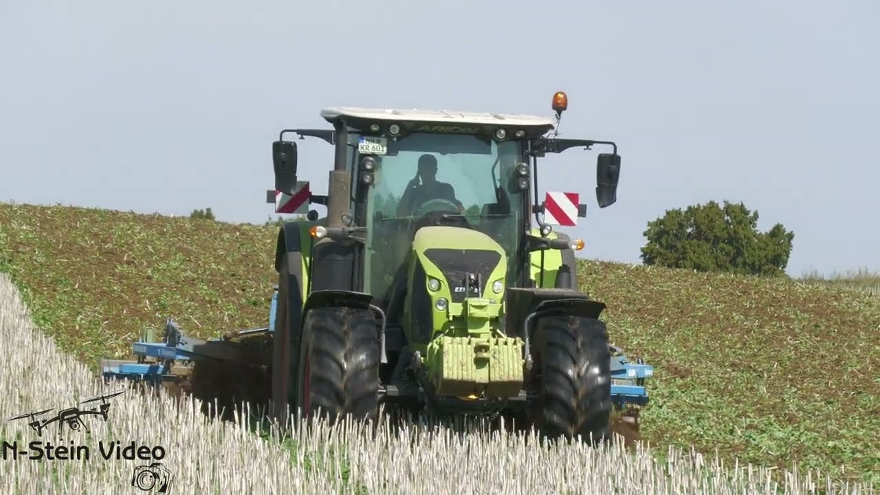 Stoppelbearbeitung nach Raps 2023 // Class Aron 630 & Lemken Smaragd 9