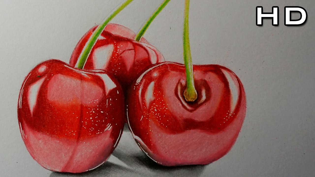 Cómo Dibujar unas Cerezas Realistas Paso a Paso con Lápices de Colores - Tutorial
