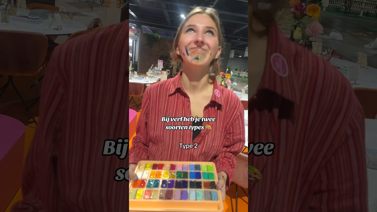 Bij verf heb je 2 types&hellip;Welk VERF TYPE ben jij? #creatief #creative #gouache #drawing #jilloptv