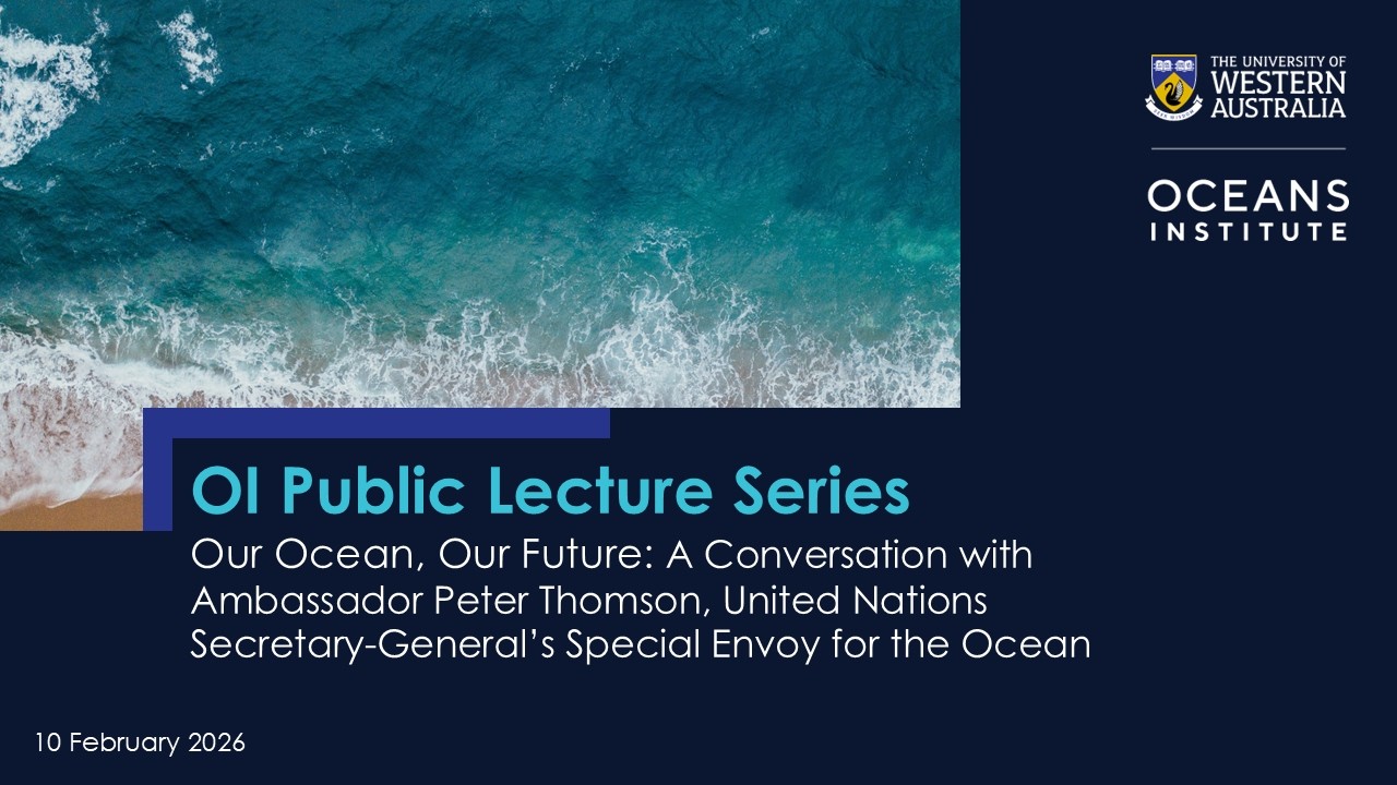 Public Lecture Series: Oceans health and what we are trying to do to fix it