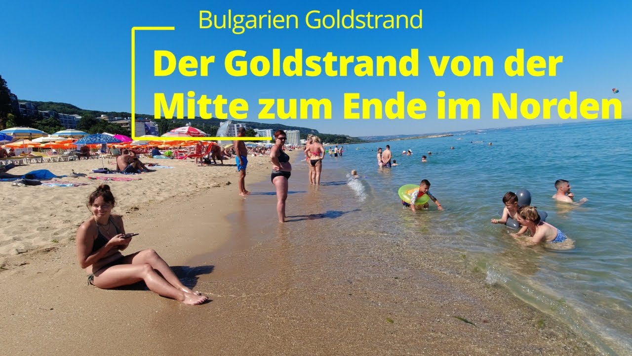 Bulgarien Goldstrand: Beachwalk, Spaziergang am Strand von der Mitte zum nördlichen Ende