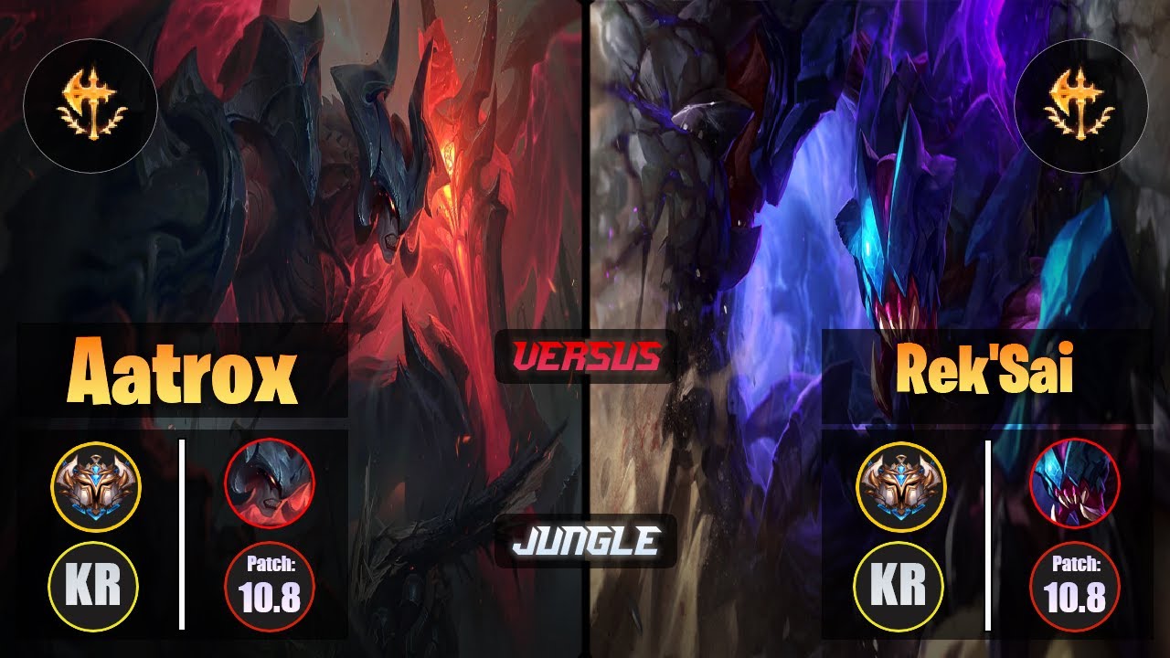 Challenger AATROX [Conqueror] (Jungle) VS  REK'SAI - Challenger KR Patch 10.8