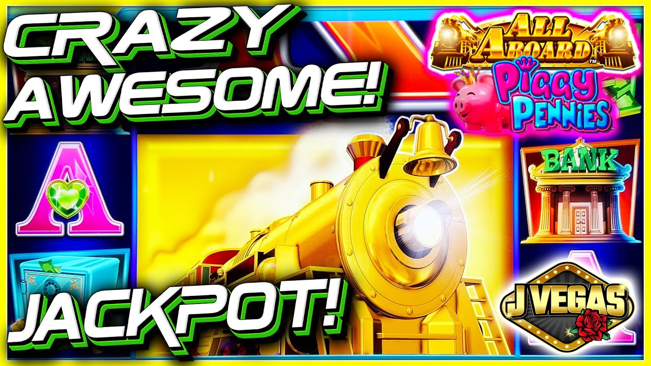 JACKPOT! CRAZY AWESOME MASSIVE WIN! Action Packed All Aboard Piggy Pennies Slot