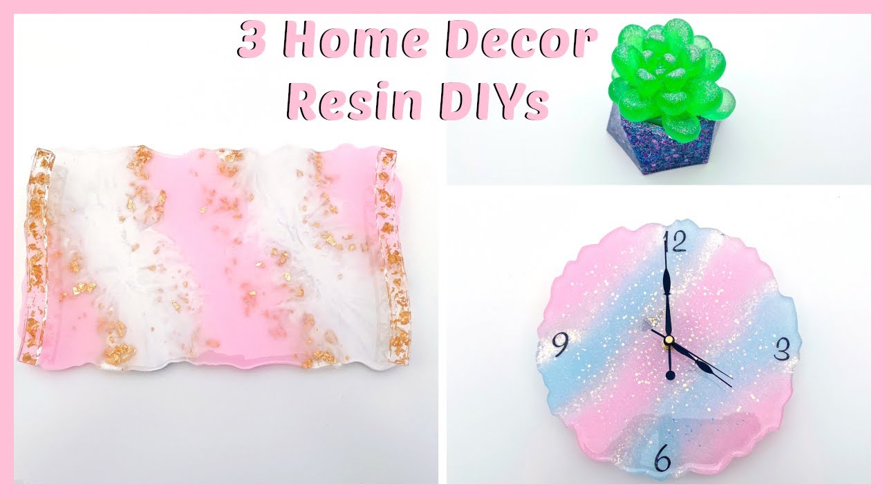 3 Epoxy Resin DIY Home Decor Ideas | Resin Planter, Resin Clock & Resin Tray | DIY Home Decor Ideas!