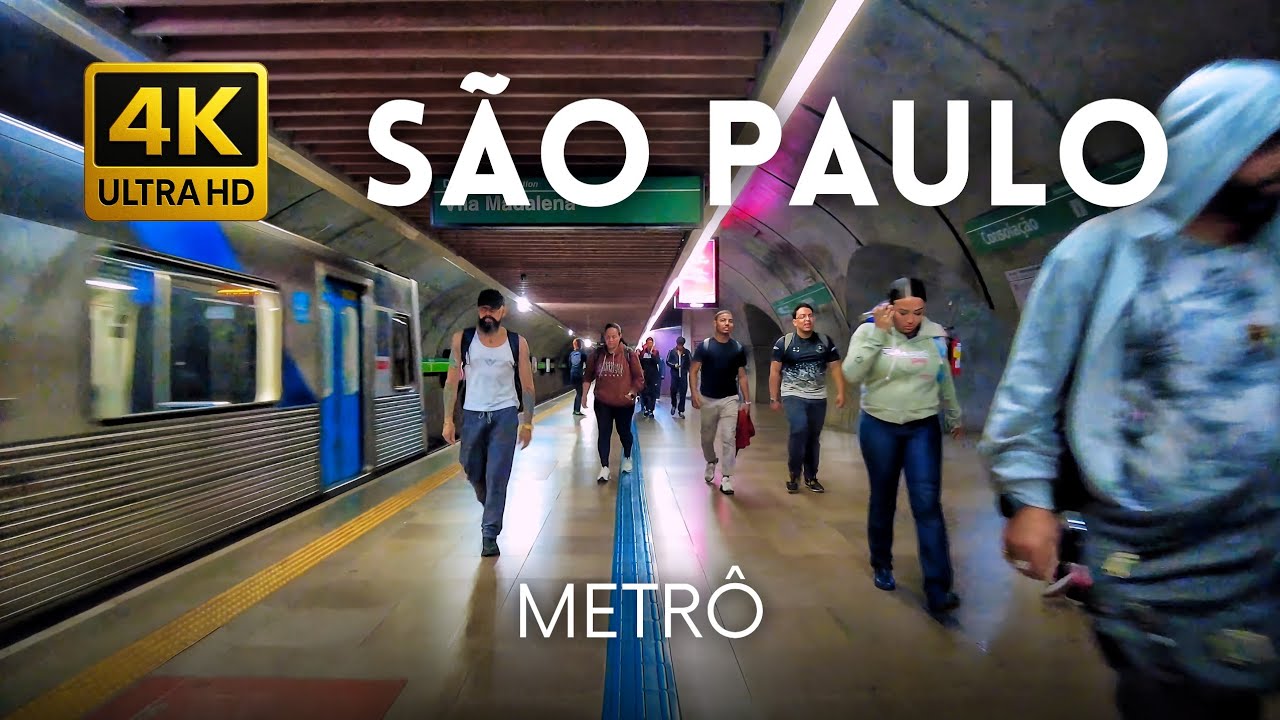 🇧🇷 Estações de Metrô Paulista e Consolação • Baldeação • São Paulo 4K
