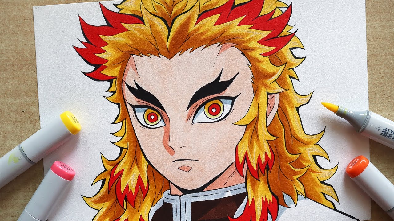 How to Draw Rengoku - Step By Step Tutorial | Demon Slayer