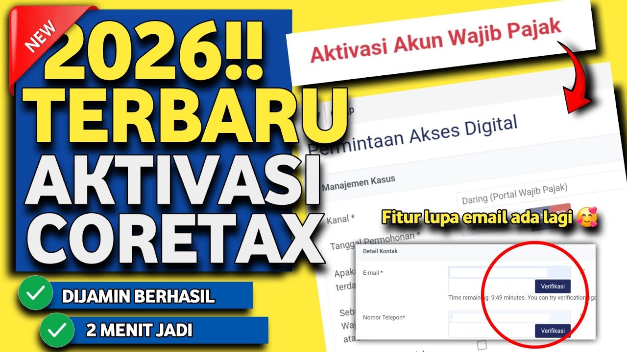 CARA DAFTAR CORETAX DJP ONLINE 2026, CARA AKTIVASI CORETAX 2026, CARA AKTIVASI CORETAX DJP