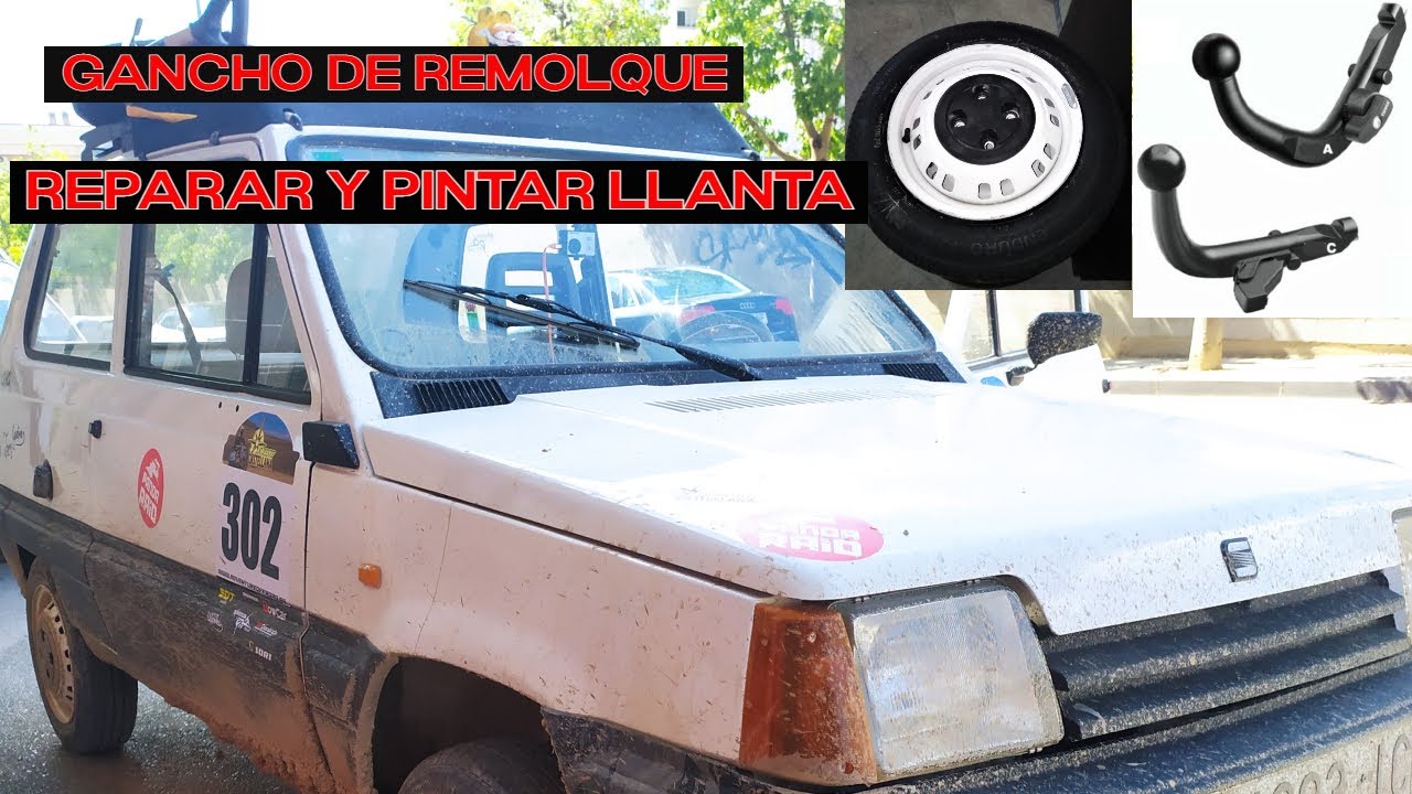Restauración llantas y refuerzo del gancho de remolque en Seat Marbela.