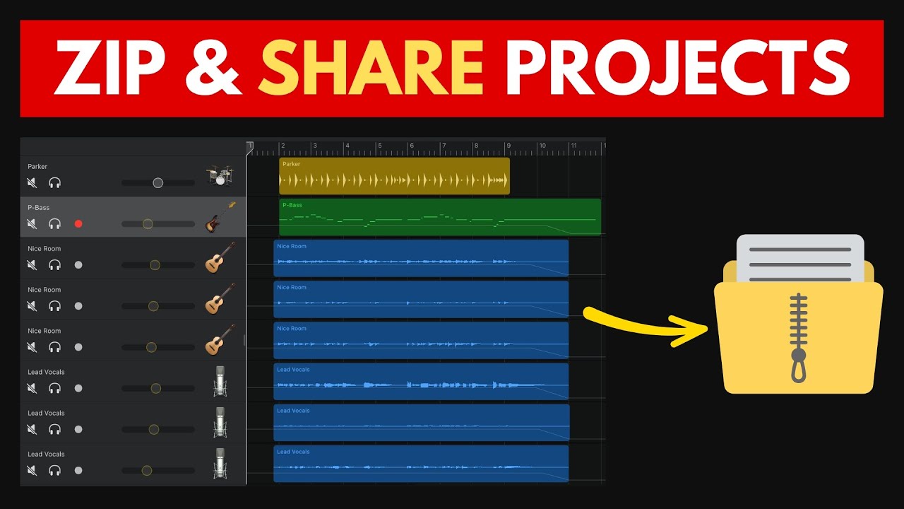 How to ZIP and SHARE your GarageBand projects (iPad/iPhone)