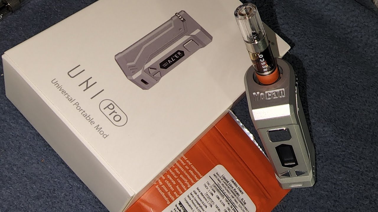 Yocan UNI Pro Universal Portable Mod Battery review & LLR Jackie Hazr cart by Cresco my MD Medical