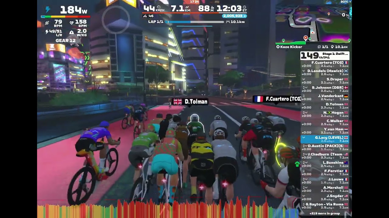 Zwift - Race: Stage 1: Zwift Games: Kaze Kicker on Kaze Kicker in Makuri Island