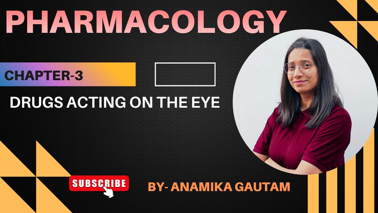 Pharmacology Chapter-3 | Drugs Acting on the Eye | University + Competitive Exam”
