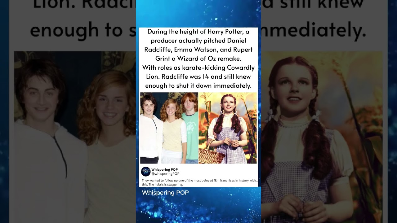 During the height of Harry Potter, a producer actually pitched Daniel Radcliffe, Emma Watson, and Ru