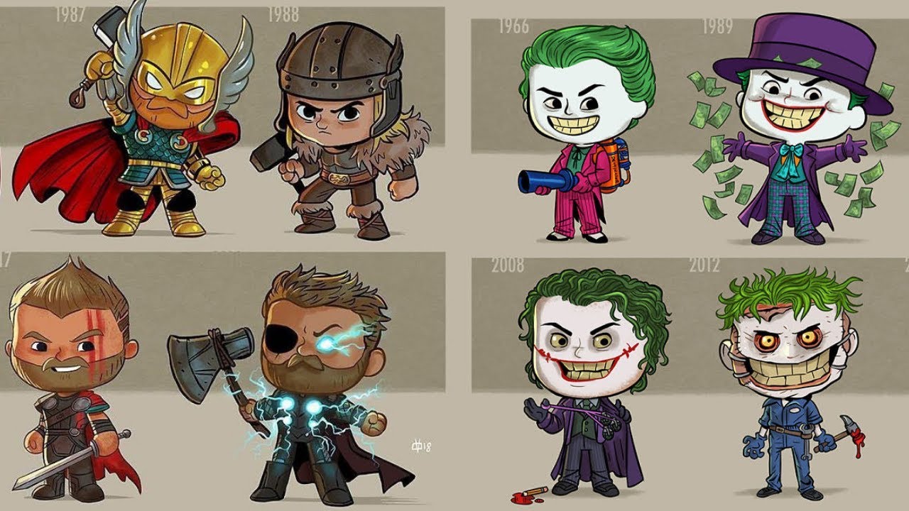 Artist Illustrates The Evolution Of Pop Culture Icons And The Result Is Too Cute
