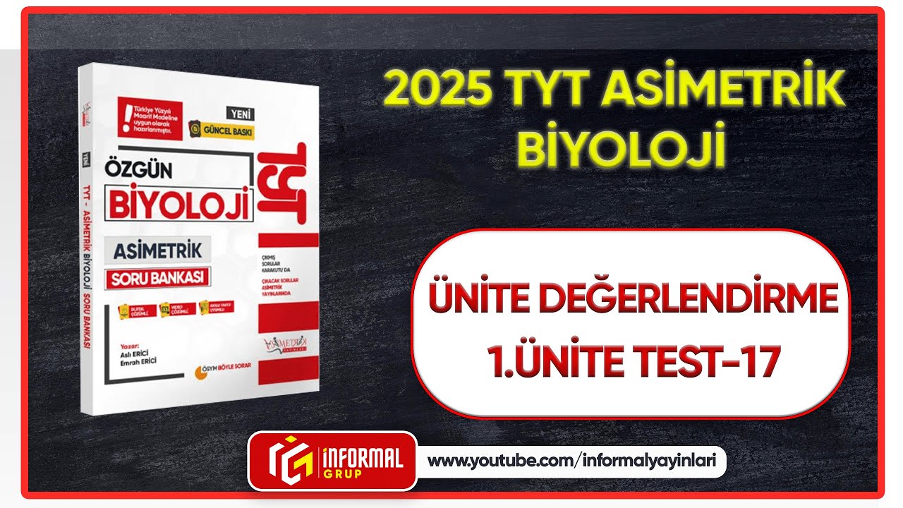 TYT Asemetrik Biyoloji Ünite Değerlendirme