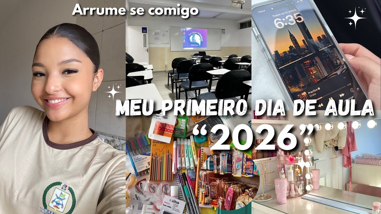 MEU PRIMEIRO DIA DE AULA +Arrume-se comigo 🌟📚🎓