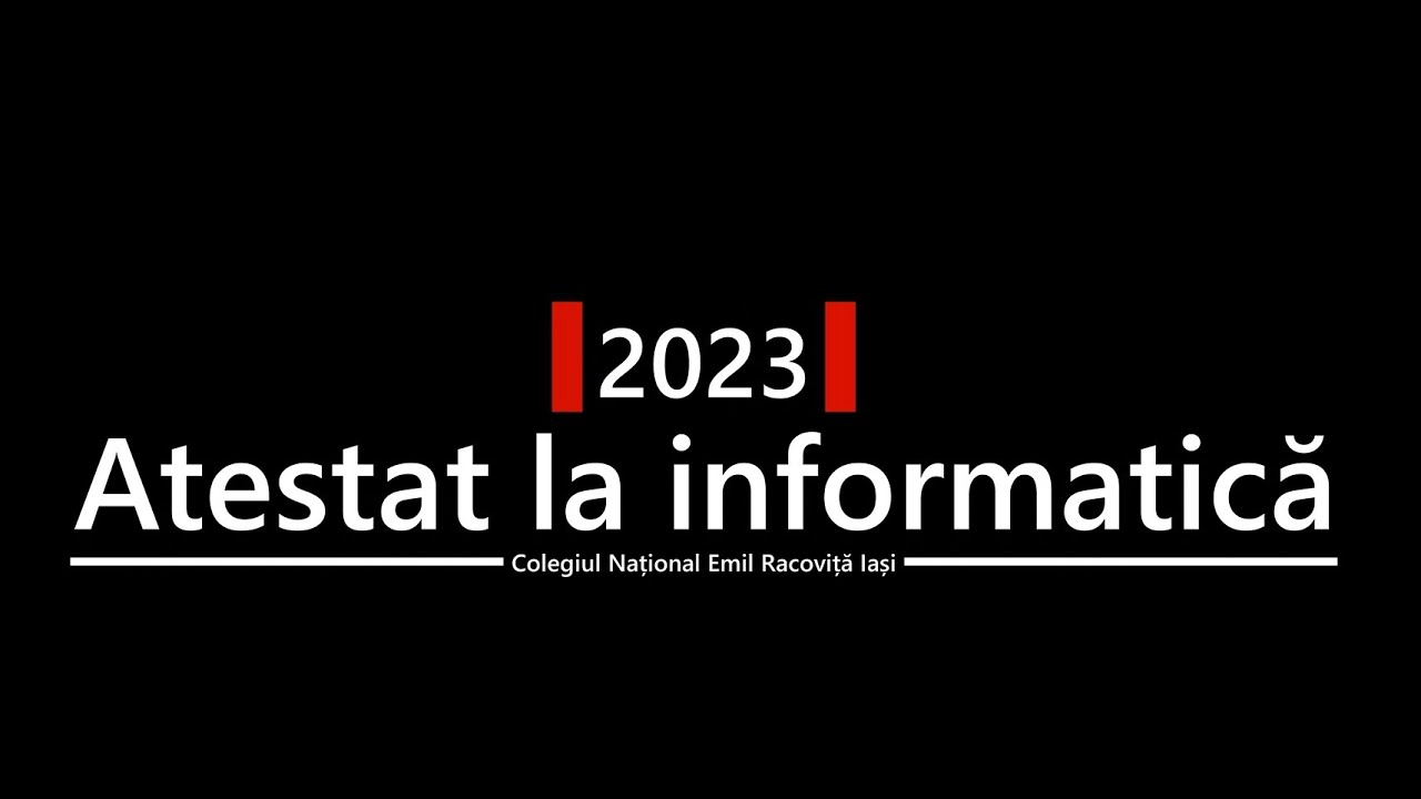 Atestat la informatica 2023 - Colegiul National Emil Racovita Iasi