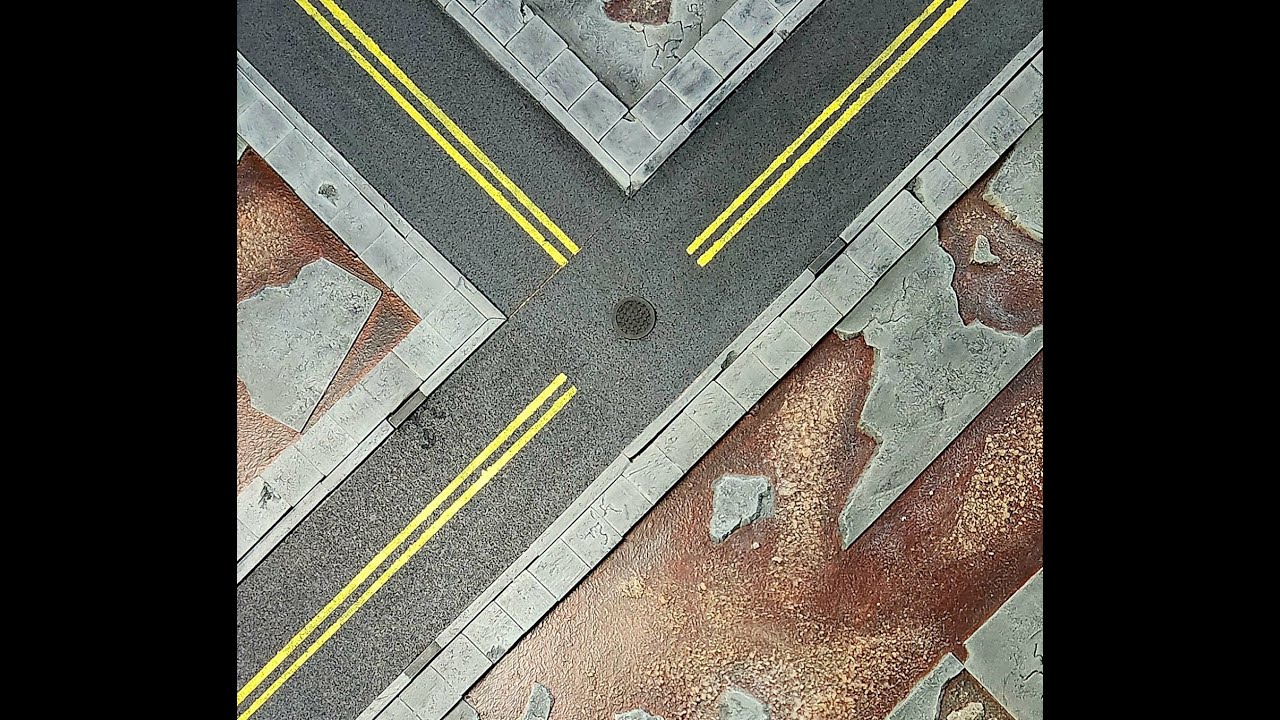 Modular city streets for wargaming and tabletop roleplaying.