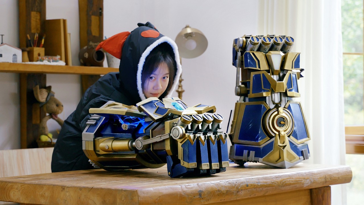 Я сделал комплект подвижных Hextech перчаток Ви из Лига Легенд!