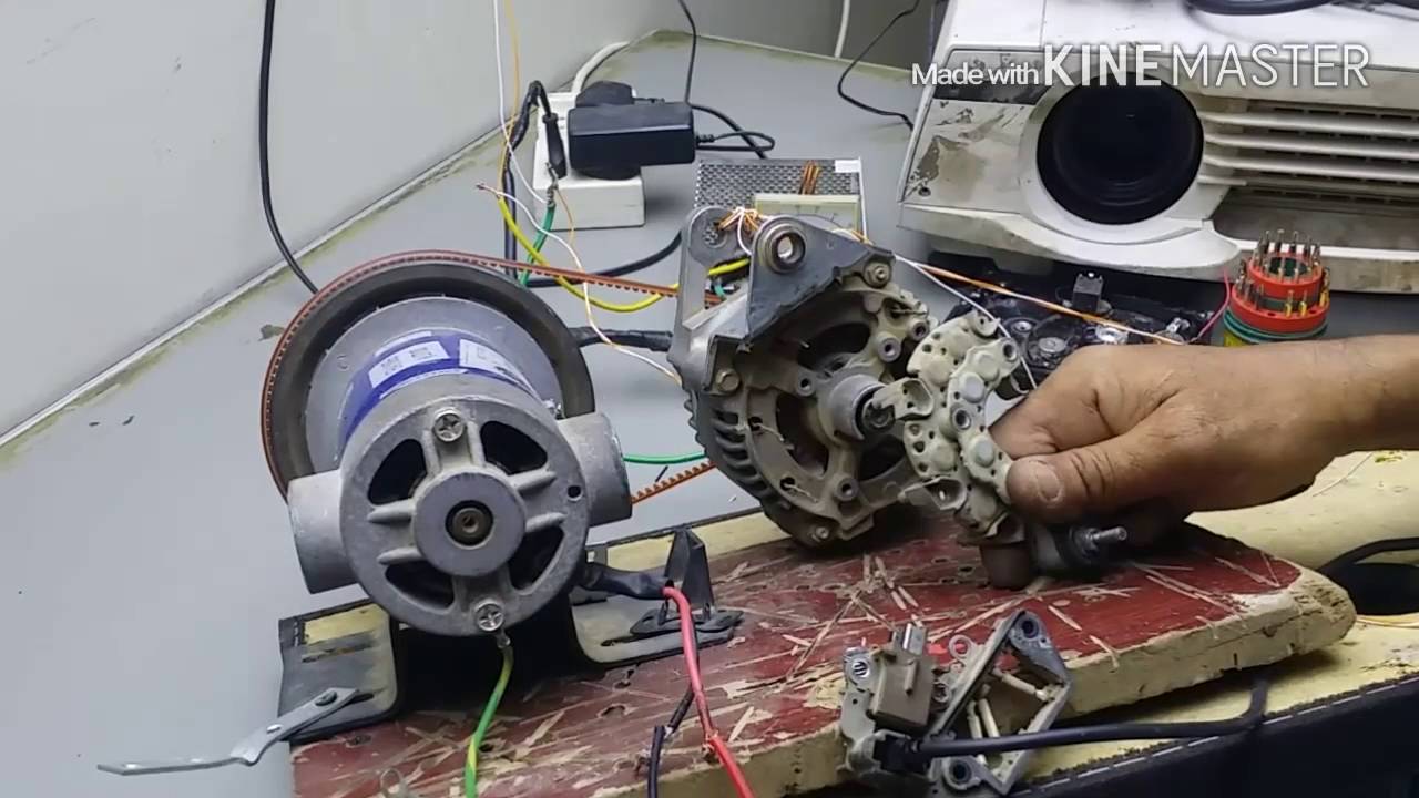 كيف تعمل دينمو السياره في البيت لتوليد التيار مقطع رقم 2