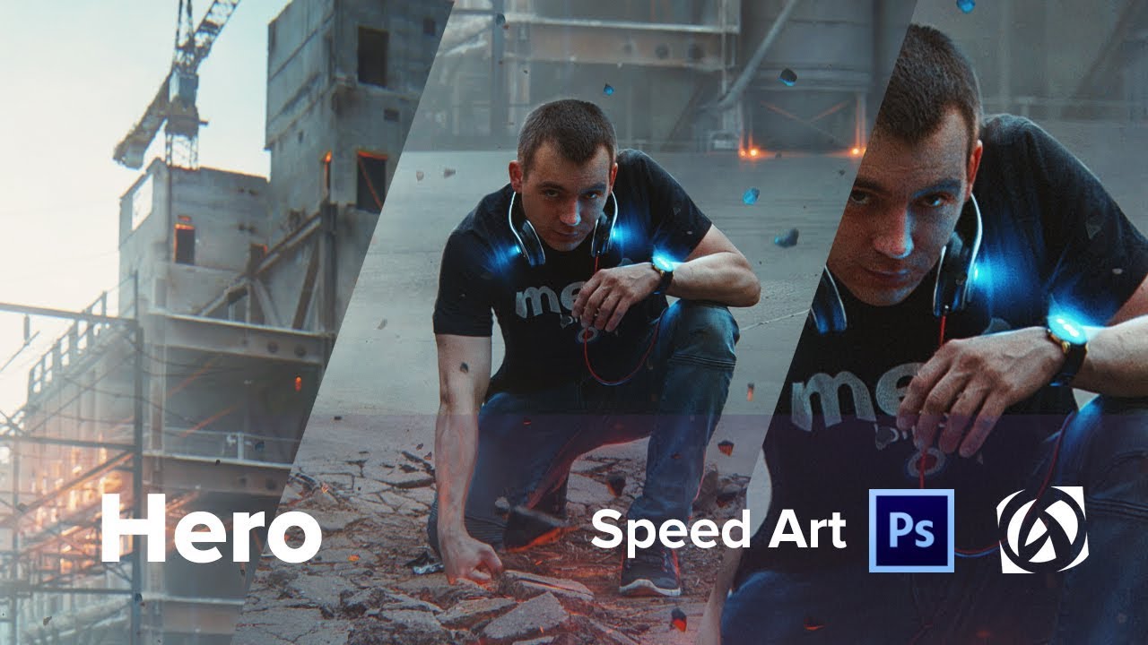 HERO / Обработка фото в Фотошопе / Процесс создания арта