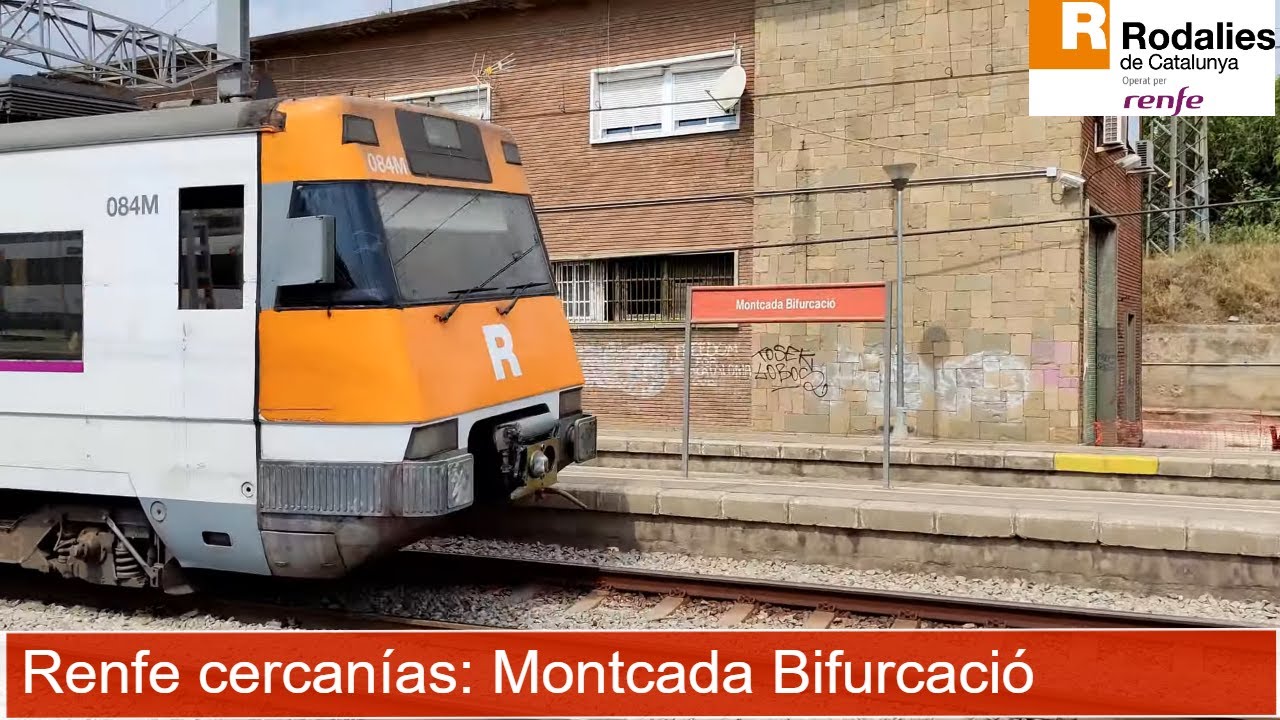Montcada Bifurcació - Rodalies Catalunya - Estación de Renfe. (4K)