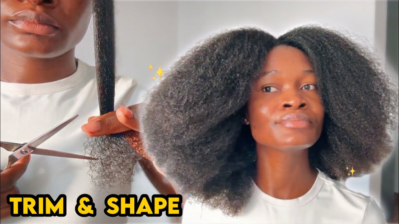 HOW TO PROPERLY TRIM AND SHAPE NATURAL HAIR AT HOME | step by step guide