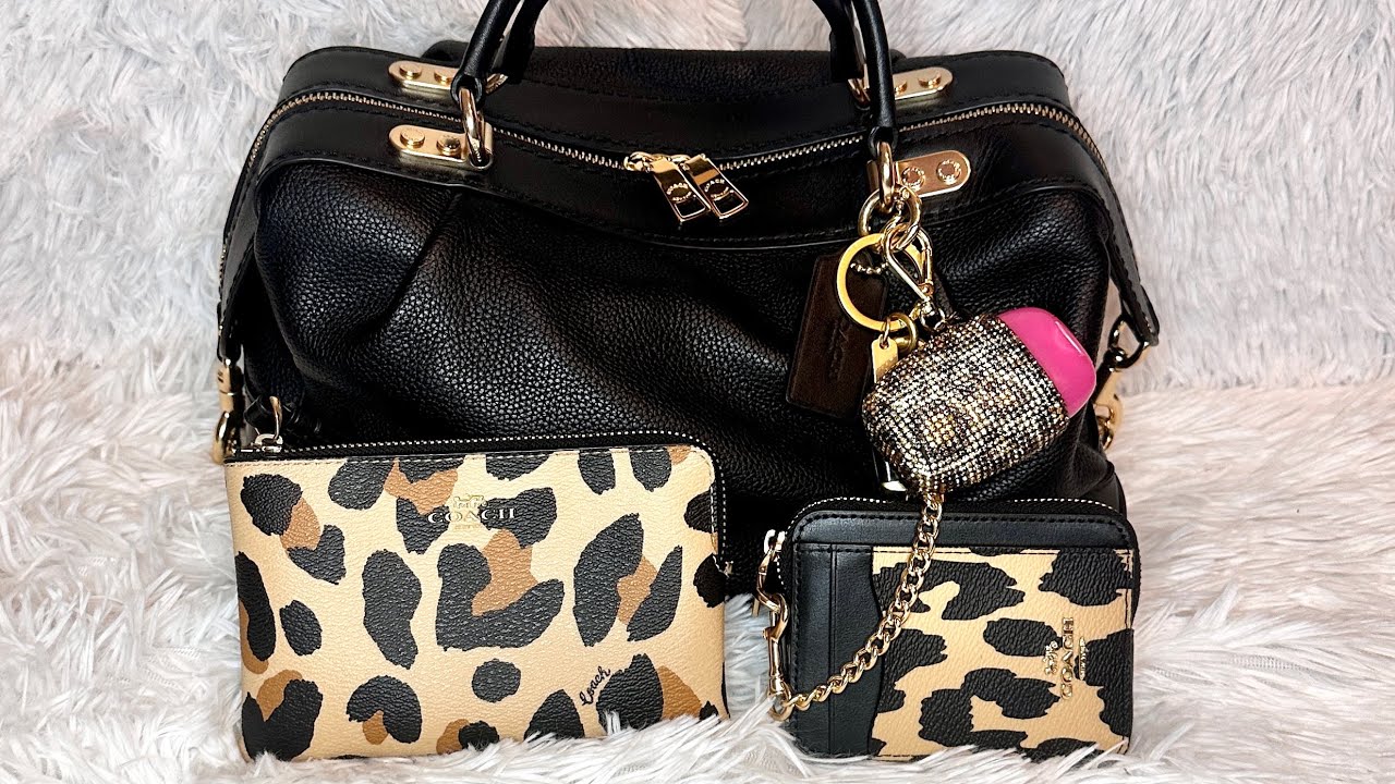 What’s in my bag! 🖤🤎🐆Coach Lane Satchel #nailreserve