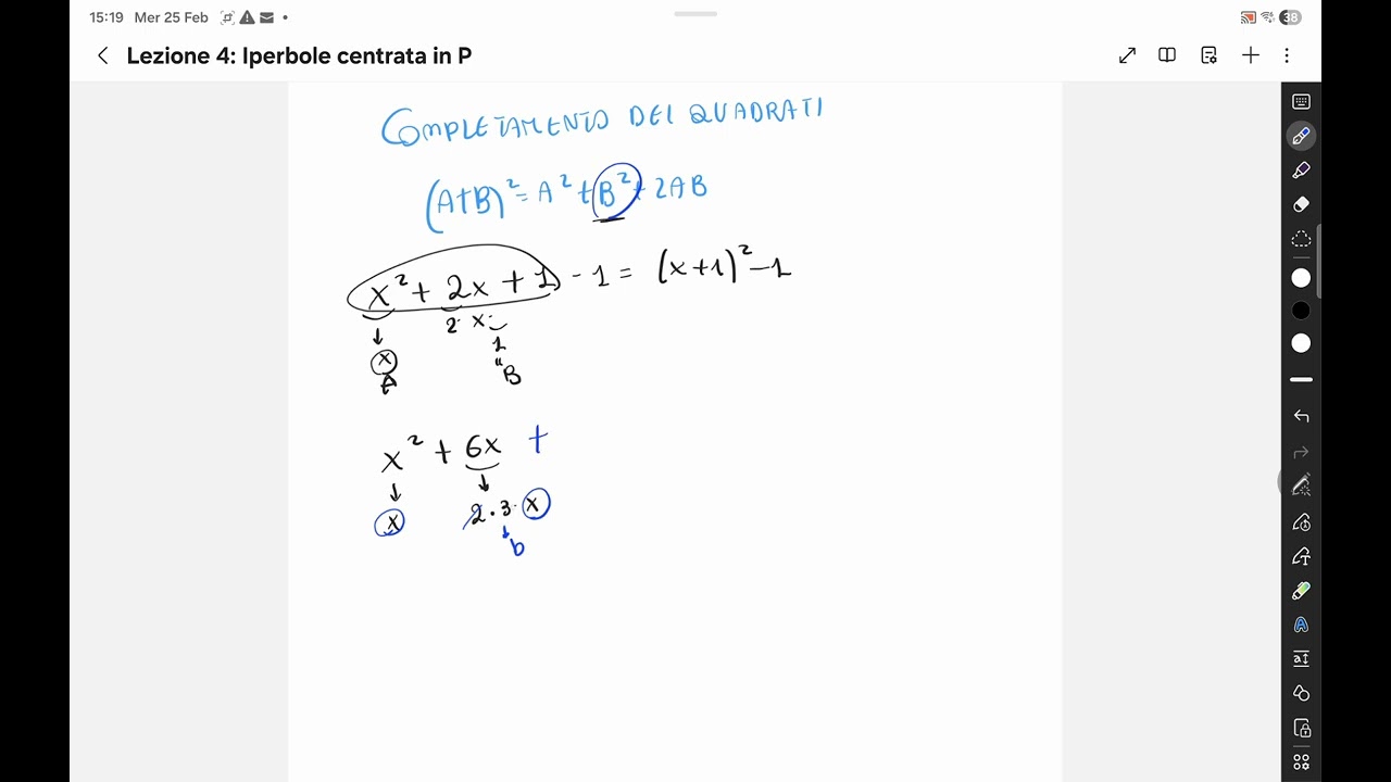 Ip 7: completamento del quadrato