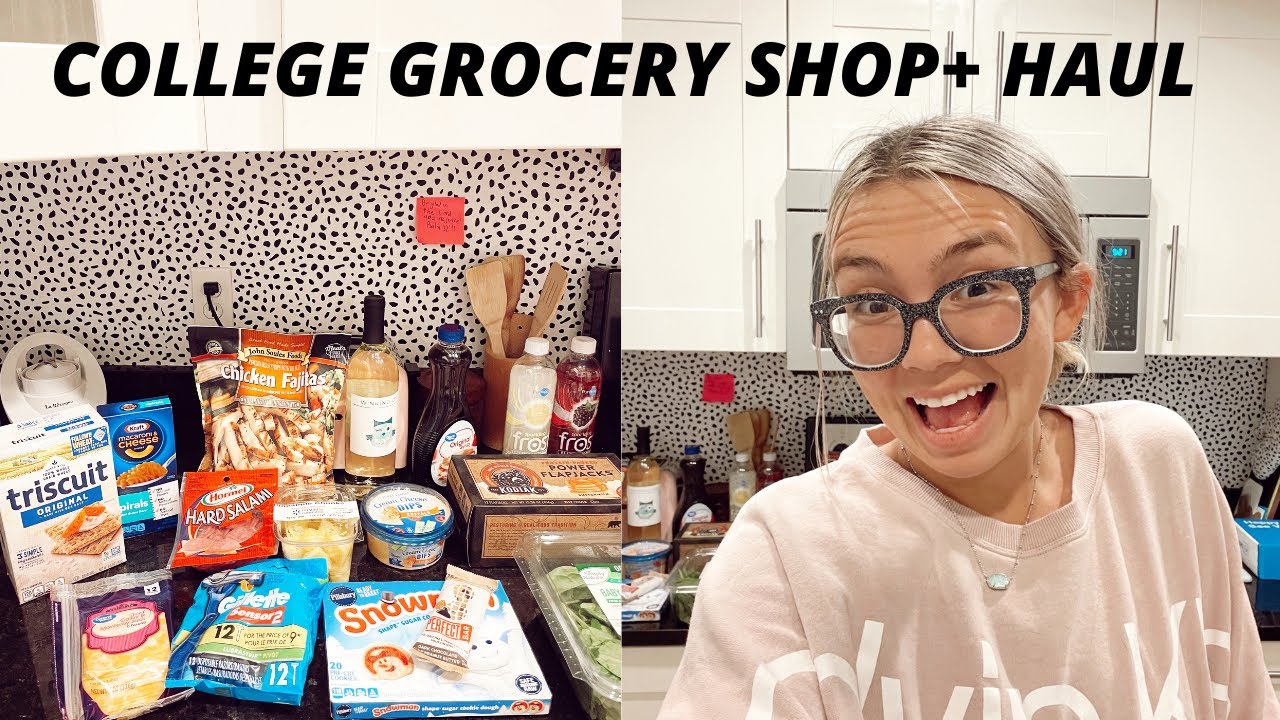 COLLEGE GROCERY HAUL + SHOP WITH ME! | vlogmas day 4