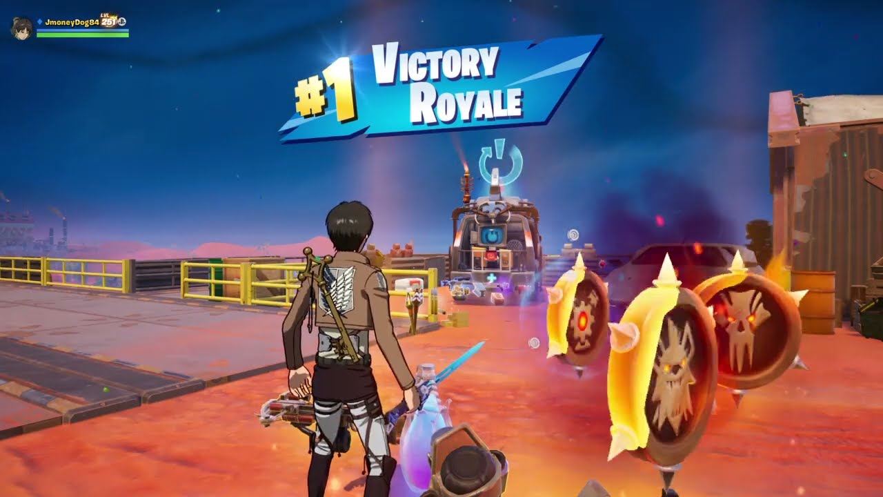 EREN JAEGER vs 4 MYTHIC’S & MEDALLIONS CHALLENGE (Fortnite Chapter 5 Season 2)
