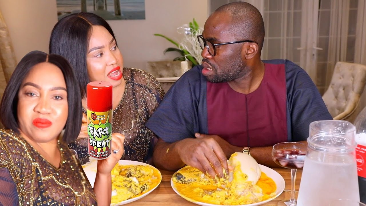 MUST WATCH 👆🏼HILARIOUS 🤣FART SPRAY PRANK 👉DURING DINNER 🤣 SEE HUBBY'S REACTION 🇬🇧EGUSI |LONDON