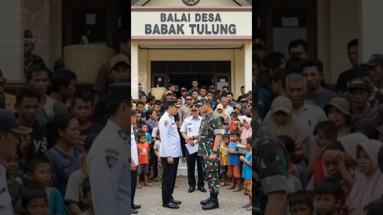 🔥Kades Babak Tulung Digiring TNI di depan kantor desa‼️