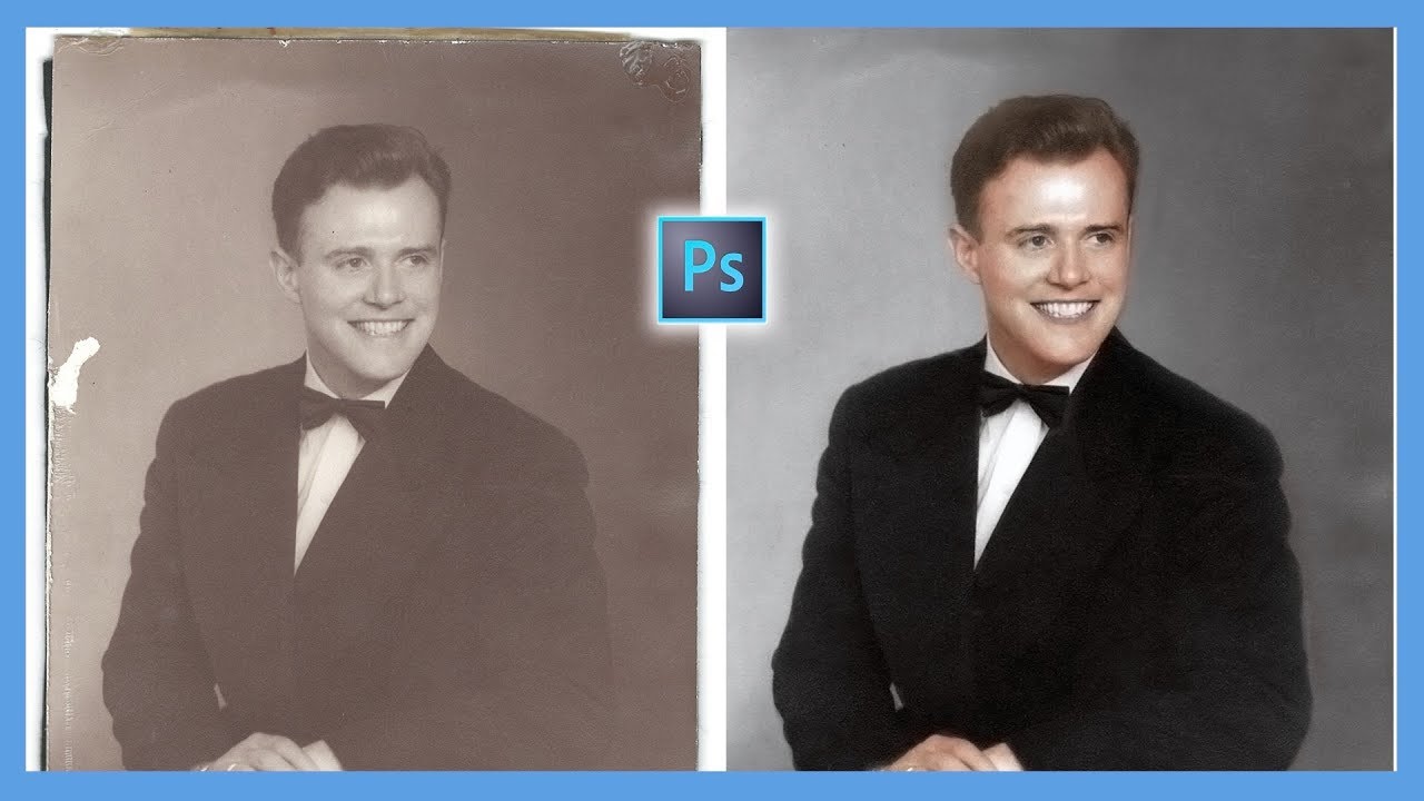 Как восстановить и раскрасить старые фотографии (урок по Adobe Photoshop CC)