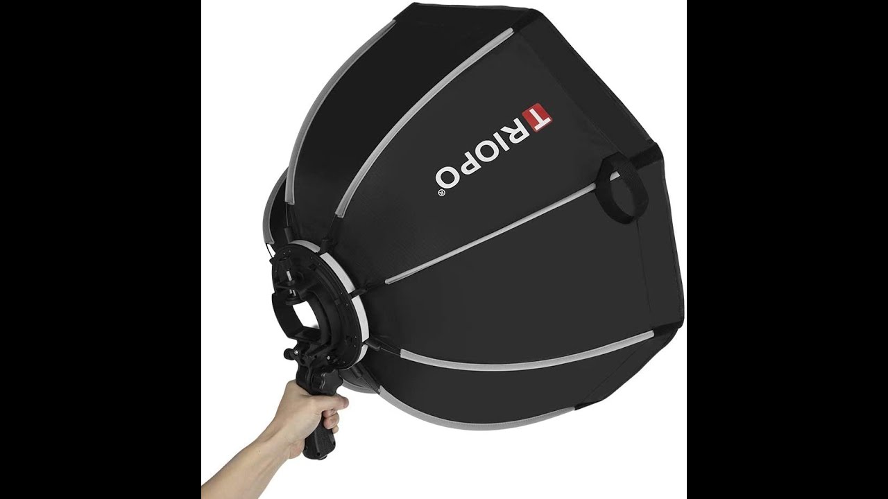 Softbox plegable de 55cm Triopo KS55 con empuñadura para flash