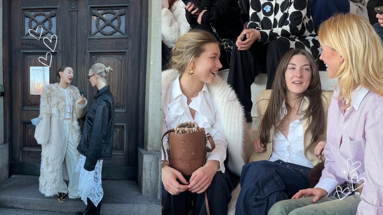 me and the girls went to Copenhagen Fashion Week and I was on crutches and it was chaotic
