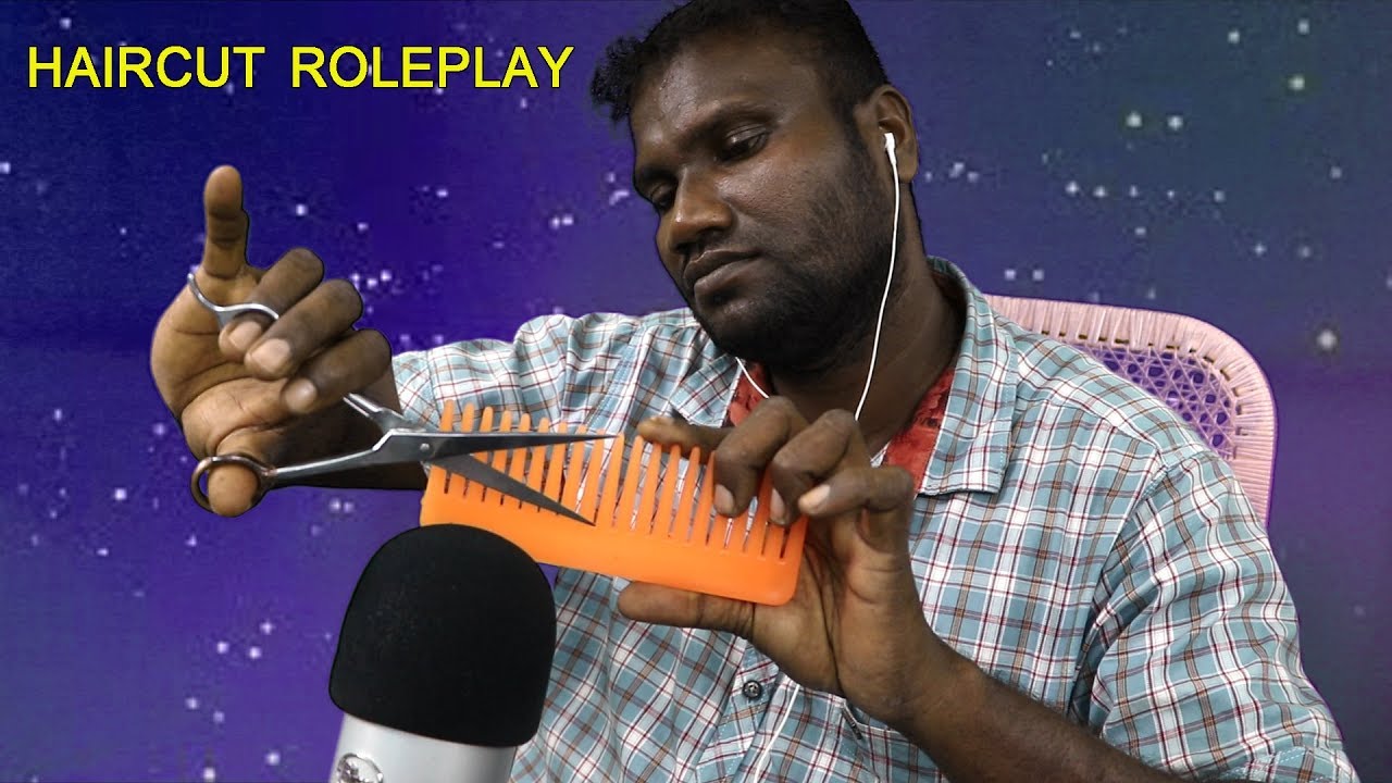 ASMR YETI MIC SCISSOR  HAIRCUT ROLEPLAY SOUNDS for sleep
