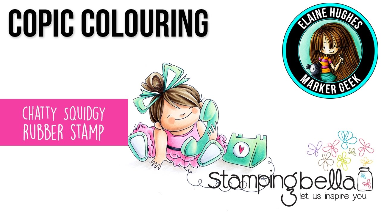Copic Coloring Stamping Bella 2017: Chatty Squidgy rubber stamp set