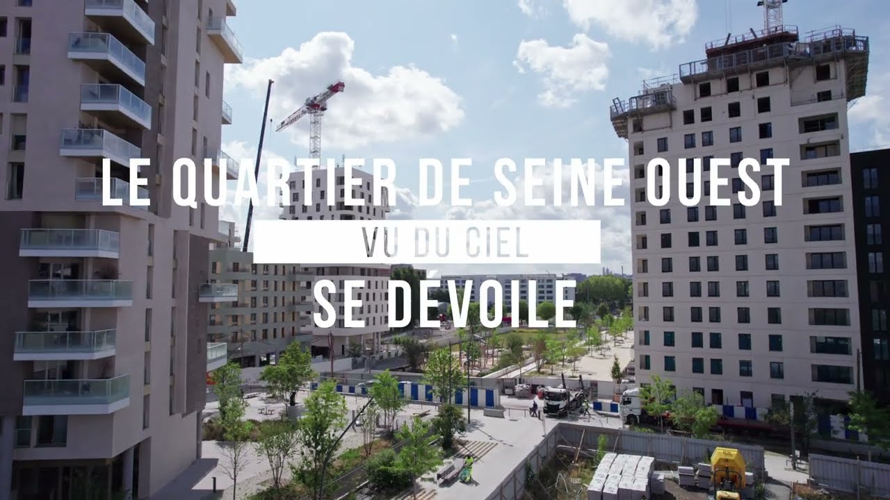 Quartier de Seine Ouest vue du ciel &agrave; Asni&egrave;res-sur-Seine
