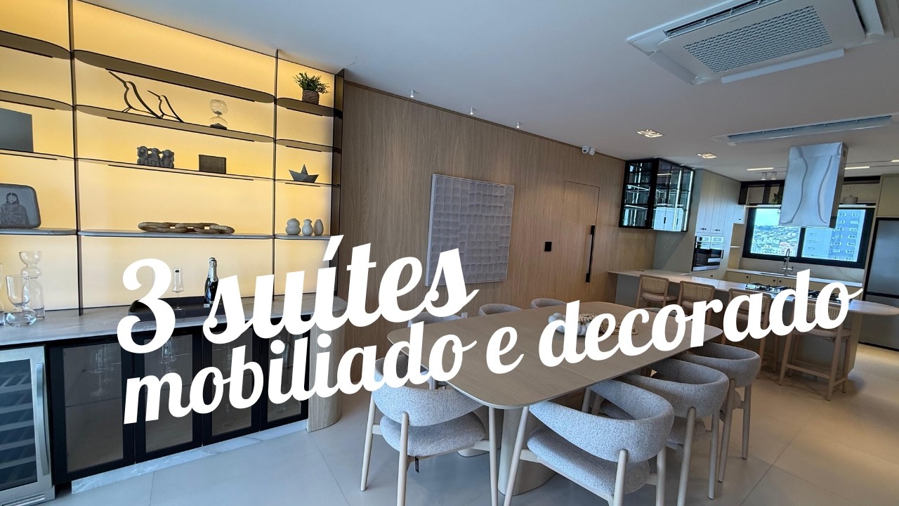 Apartamento 3 suítes mobiliado e decorado