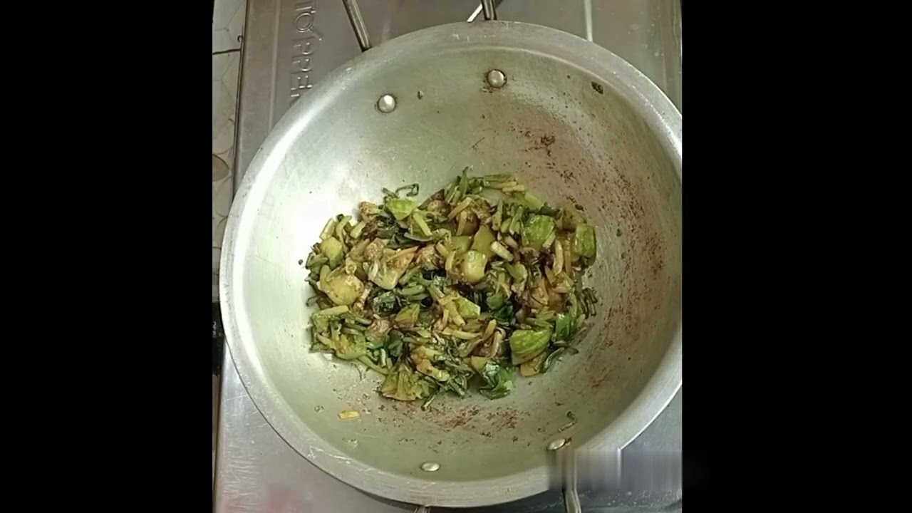 |আলু ,বেগুন শিমে মটর শাক ভাজি রেসিপি||Shak vaji recipe|