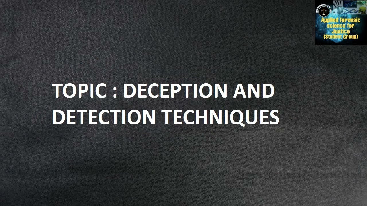 Deception and detection technique @afrs