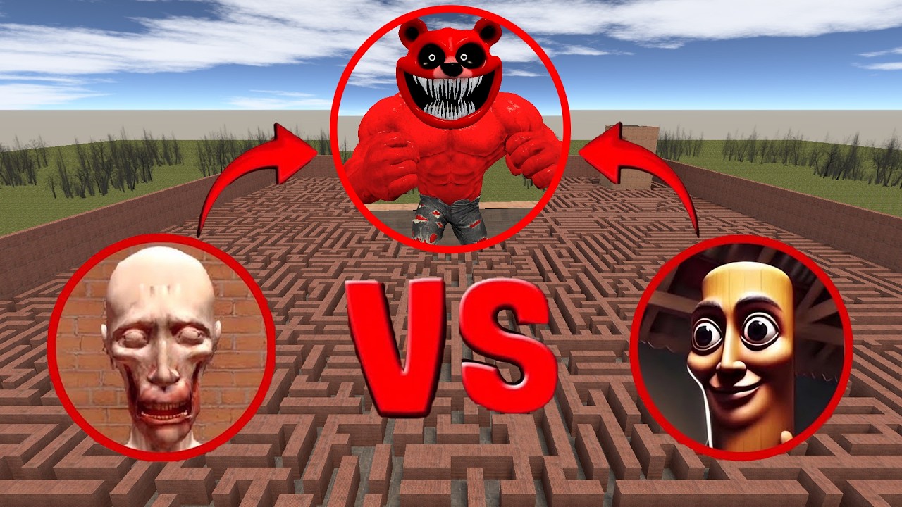 TUNG TUNG SAHUR vs SCP-096 vs POPPY BEAR | Garry’s Mod Epic Battle