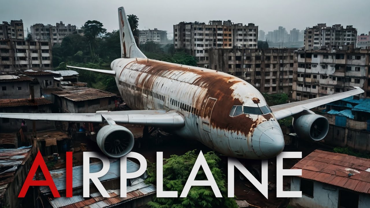 Unseen AI created Abandoned Airplane in the City | cinematic #amazing  #scary